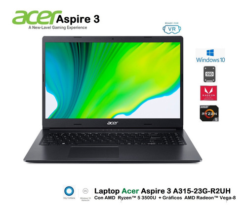 Laptop Acer Gamer Ryzen-5 3500u 12gb 256gb 15.6hd Radeon 2gb