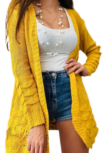 Tapado Cardigan De Hilo Para Mujer Otoño Invierno D29