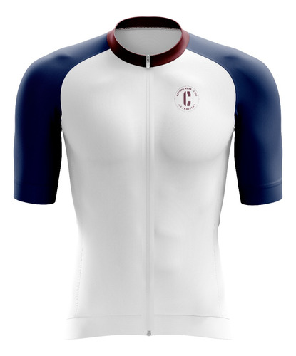 Jersey Camiseta Ciclismo Linea Pro Blanco Mangas Azules Mtb 