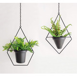 Soporte Para Plantas Colgantes Redonda De Metal Minimalista