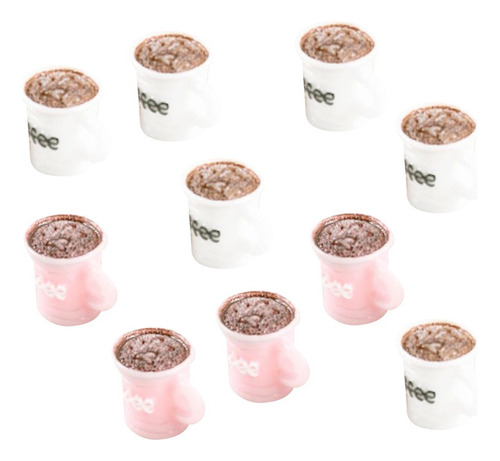 10pcs Mini Taza De Café Casa De Muñecas En Miniatura .