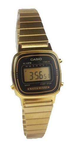 Reloj Casio Vintage Dorado Para Mama La670wga1d Newmar