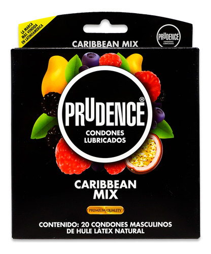 Prudence Caribbean Mix, Sabor Y Aroma Mix, Caja Con 20 Condo