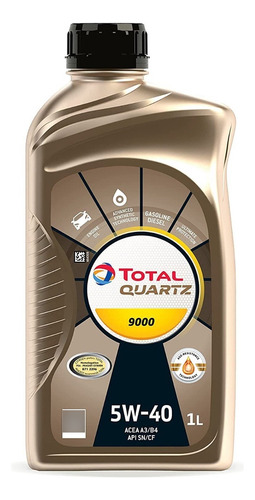 Aceite Sintético Total 5w40 Motor Diesel Y Gasolina 1 Litro