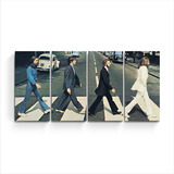 Cuadro Modern The Beatles Abbey Road Grande 4 Partes Musica 