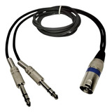 Cabo Audio Xlr Splitter Y 1m Xlr Dmx Macho X 2 P10 Estereo