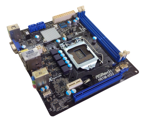 Placa Mãe Asrock H61m-vg3 Ddr3 Lga 1155 Com Espelho