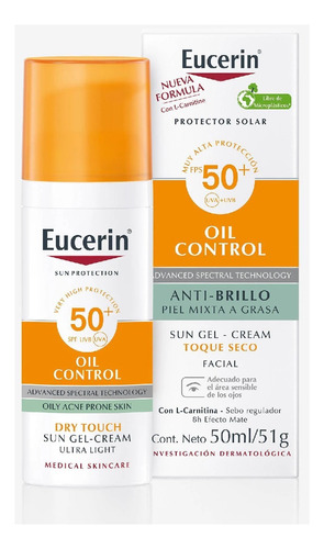 Eucerin Protector Solar Oil Control Fps50 Antibrillogelcream