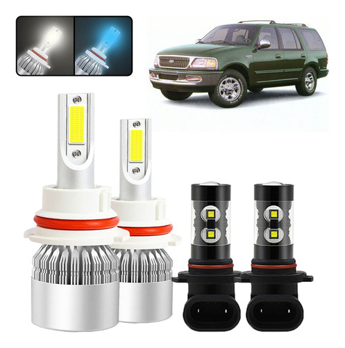 Kit De Focos Led 9007 9006 Para Ford Expedition 1997-1998