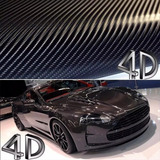 Envelopamento Automotivo Fibra Carbono 4d Preto 7m X 70cm 