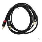 2x A Cable De Sonido Rca Dual A Adaptador Estéreo Auxiliar