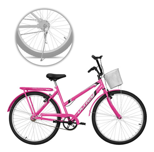 Bicicleta Aro 26 Adulta Feminina Retro Wave Freios V-brake