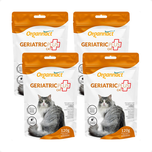 4 Geriatric Plus Cat Organnact Suplemento Para Gatos - 120g