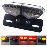 Led Stop Direcciobales Porta Placa Motocicleta Universal