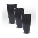 Kit 3 Vasos Plastico Para Plantas Jardim Cônico Bojo Tam. 10