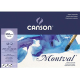 Block Canson Montval A3 300gr 12 Hojas Distribuidora Lv Color Blanco