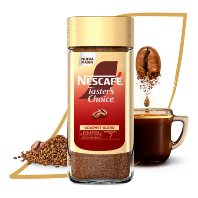 Nescafé Taster's Choice Mezcla Gourmet Café Soluble Liofilizado Aroma Intenso Granos Premium 100% Arábica Frasco de 100g | Envío gratis