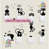Vinil Decorativo 8  Gatos Decorativos Paquete Mod.jd11