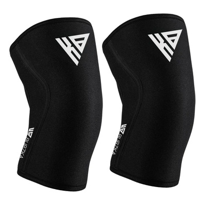 Rodilleras Neopreno Crossfit 7mm Compresion Gym Burzka Color Negro Talla S | Envío gratis