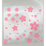 Bolsa De Celofán Decoración De Sakuras Color Rosa (100 Pzs)