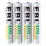 Ebl - Pilas Recargables Aaaa (1,2 V, 400 Mah, Ni-mh, 4 Unida