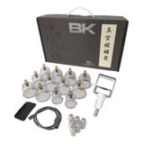 Kit Ventosa Bk Com 12 Copos Acrílico Kit Ventosaterapia