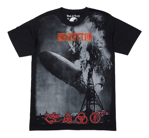 Playera Rock Led Zeppelin Glory Days Zeppelin Humo Full Over