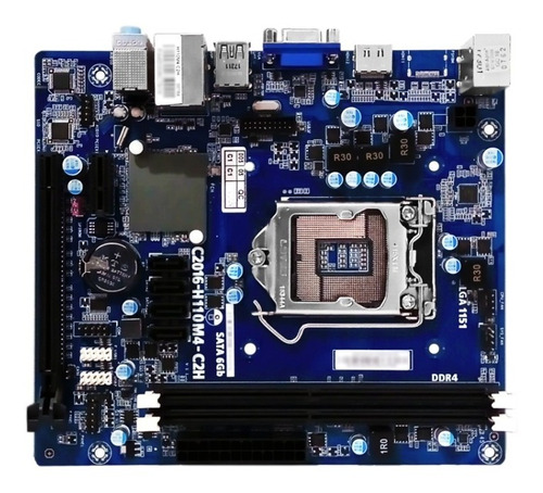 Placa Mãe C2016-h110m4-c2h Lga 1151 Ddr4 Chipset H110 Hdmi