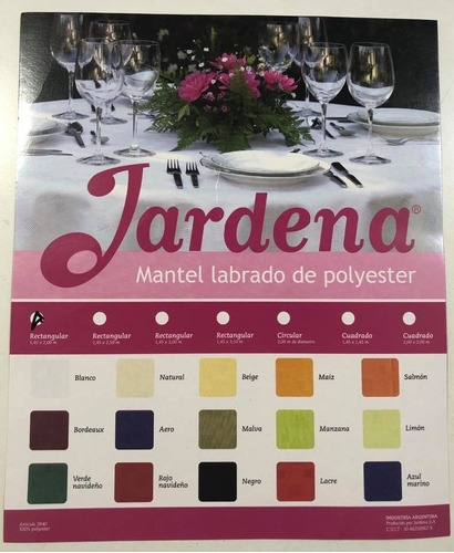 Mantel Labrado Rectangular 145x300 Cm Poliester Jardena