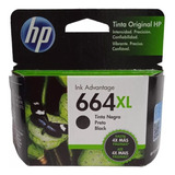 Cartucho De Tinta Negra Hp 664xl Alto Rendimiento F6v31al 