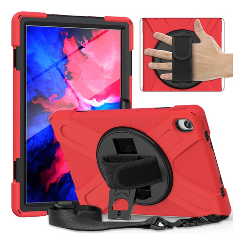 Funda De Pc De Silicona Roja Para Lenovo Tab P11