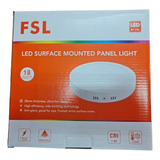 Panel Sobrepuesto 18w Redondo Luz Fría 6500k Fsl