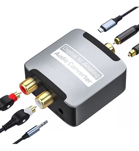 Convertidor De Audio Coaxial De Fibra Óptica Spdif Digital  