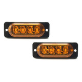 Par Sinaleira 3 Fios Led Seta Pisca 12v 24v Caminhão Carro