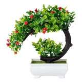 Árvore Bonsai Planta Falsa Em Vaso Ornamentos Lindo