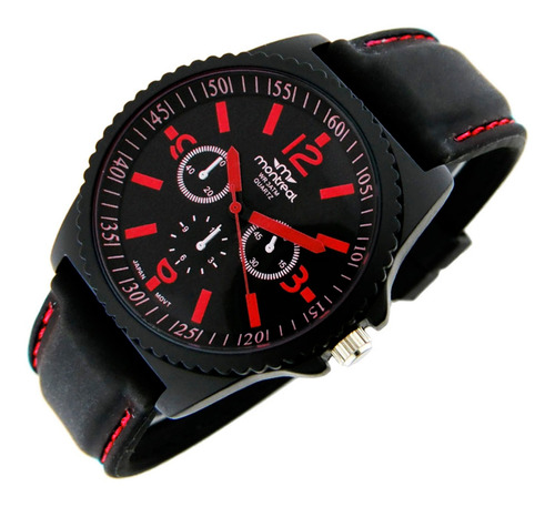 Reloj Montreal Hombre Ml1048 Resistente Al Agua Malla Caucho