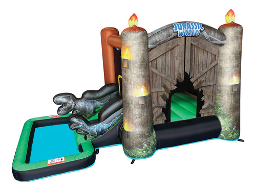 Jurassic World Bounce House - Tobogn Acutico Con Piscina, Ad