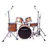 Batería Ludwig Element Evolution 5 Piezas Con Bases Y Silla