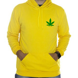 Blusa Moletom Com Capuz Folha Canabis Erva Maconha Unissex 