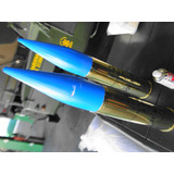 Cartucho De Canhão 90mm - Inerte - Projetil Azul Turquesa