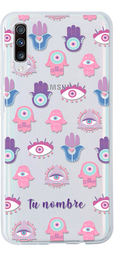 Funda Para Galaxy Ojo Turco Mano Fátima Hamsa Con Nombre