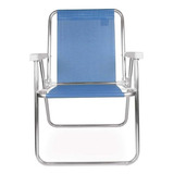 Mor Sannet 002278 Silla De Playa Plegable De Aluminio Color Azul