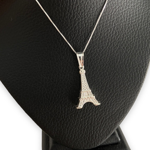 Cadena Dije Plata 925 Importada Torre Eiffel Italiana Mujer