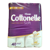 Papel Higiénico Kleenex Cottonelle Soft Care Con 40 Piezas