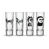 Juego De 4 Shot Rick Y Morty Oh My Glass