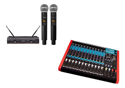 Mesa De Som Soundvoice Ms-16.4 Eux + Mic. Dw-602 Max Top