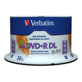 50pk Dvd+r Dl Verbatim Dual Layer Imprimible8.5gb Doble Capa