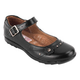 Zapato Niña Escolar 100% Piel Arco Ortopédico 2005-n 12-21.5