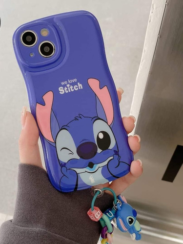 Case Stitch + Mica Cristal Para iPhone 13 Pro Max 