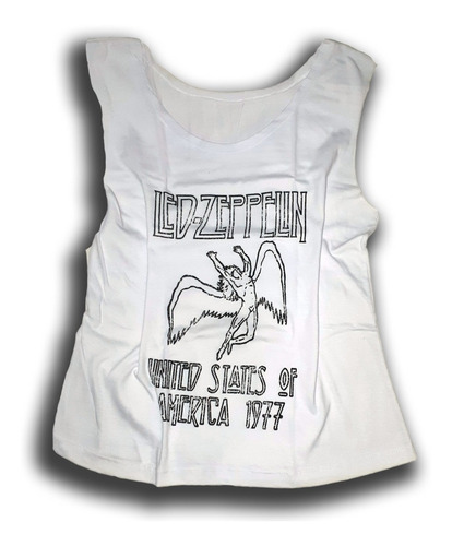 Musculosa Led Zeppelin Fallen Angel Blanca Lupe Store